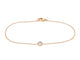 Bracelet Bracelet en or rose 14 carats avec diamant 0,10 ct 58 Facettes 2236