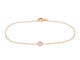 Bracelet Bracelet en or rose 14 carats avec diamant 0,10 ct 58 Facettes 2236