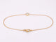 Bracelet Bracelet en or rose 14 carats avec diamant 0,10 ct 58 Facettes 2236