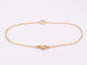 Bracelet Bracelet en or rose 14 carats avec diamant 0,10 ct 58 Facettes 2236