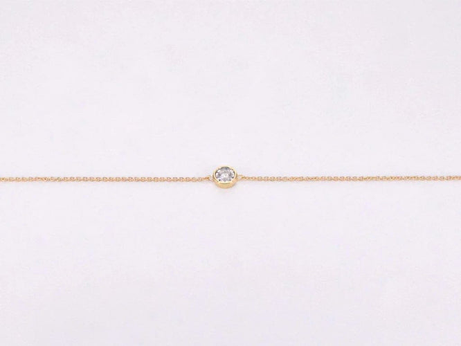 Bracelet Bracelet en or rose 14 carats avec diamant 0,10 ct 58 Facettes 2236