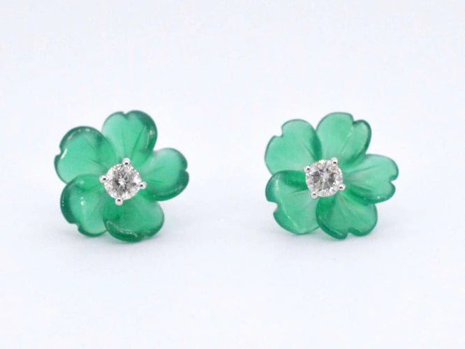 Boucles d'oreilles Boucles d’oreilles en or blanc 14 carats avec diamants 0,18 ct 58 Facettes 2258