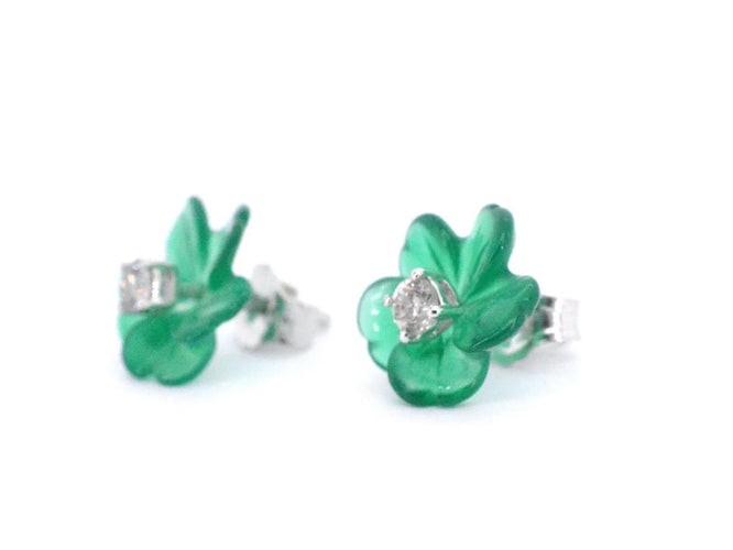 Boucles d'oreilles Boucles d’oreilles en or blanc 14 carats avec diamants 0,18 ct 58 Facettes 2258
