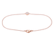 Bracelet Bracelet en or rose 14 carats avec diamant 0,10 ct 58 Facettes 2237