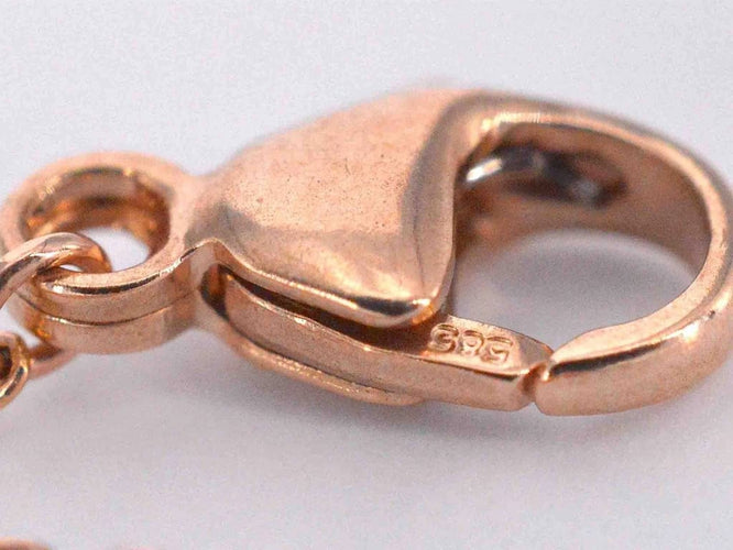 Bracelet Bracelet en or rose 14 carats avec diamant 0,10 ct 58 Facettes 2237