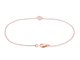 Bracelet Bracelet en or rose 14 carats avec diamant 0,10 ct 58 Facettes 2237
