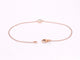 Bracelet Bracelet cœur en or rose 14 carats avec diamant 0,10 ct 58 Facettes 2234