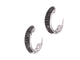 Boucles d'oreilles Boucles d’oreilles en or blanc 14 carats avec diamants noirs 58 Facettes 2227