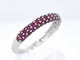 Bague 48 Bague en or blanc 14 carats avec rubis rond 1,00 ct 58 Facettes 2257