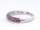 Bague 48 Bague en or blanc 14 carats avec rubis rond 1,00 ct 58 Facettes 2257