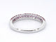 Bague 48 Bague en or blanc 14 carats avec rubis rond 1,00 ct 58 Facettes 2257