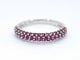 Bague 48 Bague en or blanc 14 carats avec rubis rond 1,00 ct 58 Facettes 2257