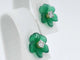 Boucles d'oreilles Boucles d’oreilles en or 14 carats avec diamants et fleur verte 58 Facettes 2259