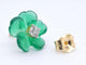 Boucles d'oreilles Boucles d’oreilles en or 14 carats avec diamants et fleur verte 58 Facettes 2259