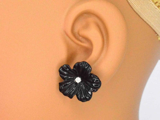 Boucles d'oreilles Boucles d'oreilles en or blanc 14 carats avec diamants 0,18 ct 58 Facettes 2260