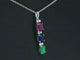Pendentif Pendentif en or blanc 14 carats avec diamants et pierres multicolores 58 Facettes 2275