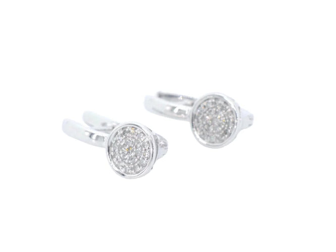 Boucles d'oreilles Boucles d’oreilles en or blanc 14 carats avec diamants 58 Facettes 2280
