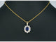 Pendentif Pendentif entourage en or jaune 14 carats, saphir et diamants 58 Facettes 2300