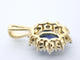 Pendentif Pendentif entourage en or jaune avec diamants et saphir 58 Facettes 2300
