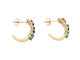 Boucles d'oreilles Boucles d'oreilles en or 14 carats avec diamants et pierres précieuses 58 Facettes 2276