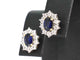 Boucles d'oreilles Boucles d’oreilles en or 14 carats avec diamants et saphirs 58 Facettes 2298