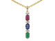 Pendentif Pendentif en or jaune 14 carats avec diamants et pierres multicolores 58 Facettes 2277