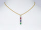 Pendentif Pendentif en or jaune 14 carats avec diamants et pierres multicolores 58 Facettes 2277