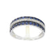 Bague 54 Bague en or blanc 14 carats sertie de diamants et saphir 58 Facettes 2318