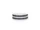 Bague 54 Bague en or blanc 14 carats sertie de diamants et saphir 58 Facettes 2318
