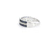 Bague 54 Bague en or blanc 14 carats sertie de diamants et saphir 58 Facettes 2318