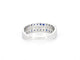 Bague 54 Bague en or blanc 14 carats sertie de diamants et saphir 58 Facettes 2318