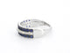 Bague 54 Bague en or blanc 14 carats sertie de diamants et saphir 58 Facettes 2318
