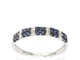 Bague 54 Bague en or blanc 14 carats avec diamants et saphir 58 Facettes 2319