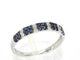 Bague 54 Bague en or blanc 14 carats avec diamants et saphir 58 Facettes 2319