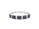 Bague 54 Bague en or blanc 14 carats avec diamants et saphir 58 Facettes 2319