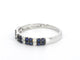 Bague 54 Bague en or blanc 14 carats avec diamants et saphir 58 Facettes 2319