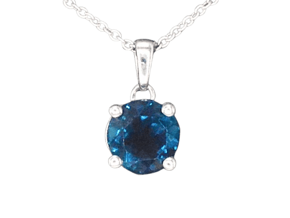 Pendentif Pendentif en or blanc 14 carats orné de topaze 58 Facettes 2331