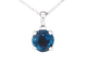 Pendentif Pendentif en or blanc 14 carats orné de topaze 58 Facettes 2331
