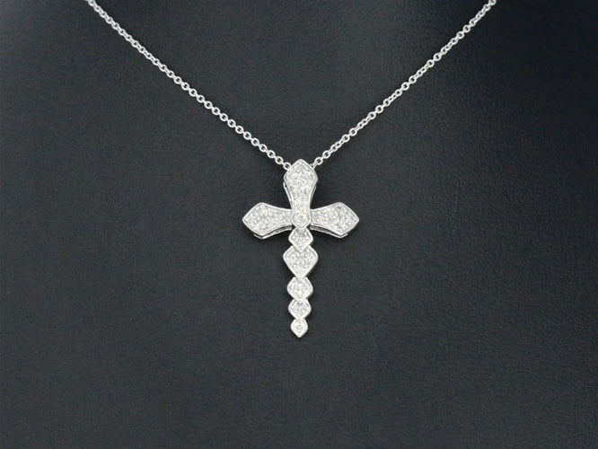 Pendentif Pendentif en or blanc 14 carats avec diamant naturel 58 Facettes 2336