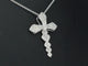 Pendentif Pendentif en or blanc 14 carats avec diamant naturel 58 Facettes 2336