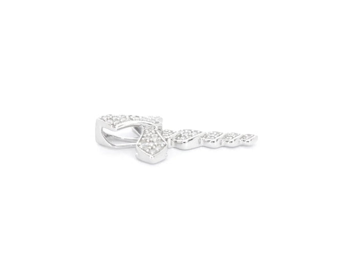 Pendentif Pendentif en or blanc 14 carats avec diamant naturel 58 Facettes 2336