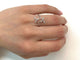 Bague 55 Bague en or blanc 14 carats avec diamants 58 Facettes 2334