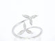 Bague 55 Bague en or blanc 14 carats avec diamants 58 Facettes 2334