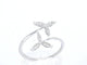 Bague 55 Bague en or blanc 14 carats avec diamants 58 Facettes 2334