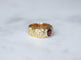 Bague 54 Bague ancienne bandeau rubis et diamants en or jaune 58 Facettes