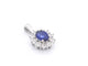 Pendentif Pendentif en or blanc 14 carats avec diamants et saphir 58 Facettes 2299
