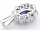 Pendentif Pendentif en or blanc 14 carats avec diamants et saphir 58 Facettes 2299