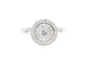 Bague 54 Bague entourage en or blanc 14 carats avec diamants 58 Facettes 2005
