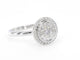 Bague 54 Bague entourage en or blanc 14 carats avec diamants 58 Facettes 2005