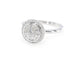 Bague 54 Bague entourage en or blanc 14 carats avec diamants 58 Facettes 2005